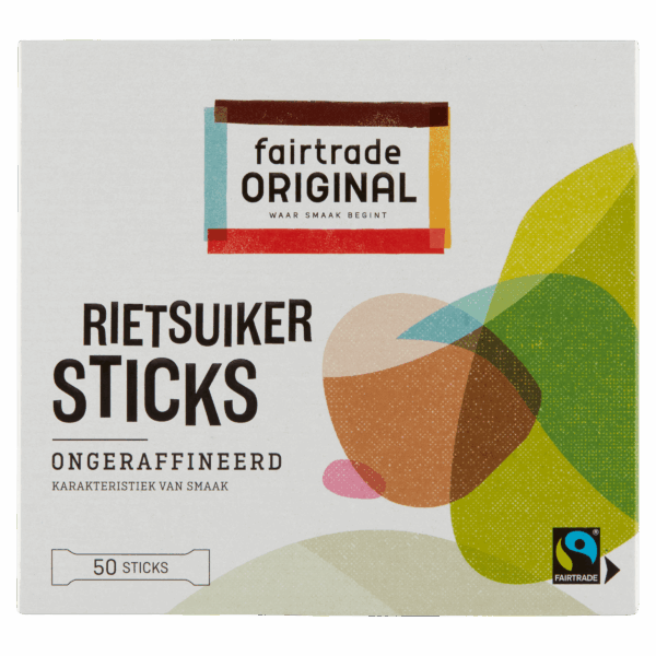 Fairtrade Original Ruwe Rietsuiker in Sticks - PLUS