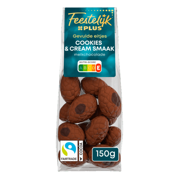 Feestelijk PLUS Paaseitjes Melk Cookies Cream FT - PLUS