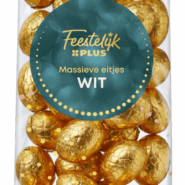 Feestelijk PLUS Paaseitjes Wit massief FT - PLUS