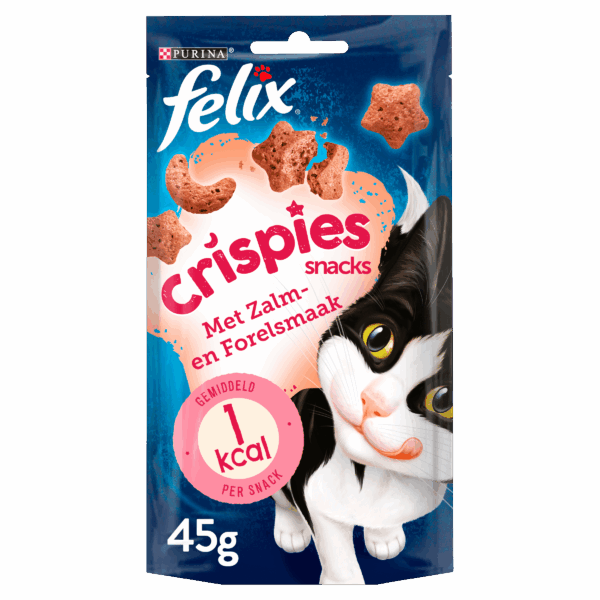 Felix Crispies kattensnacks zalm & forel - PLUS