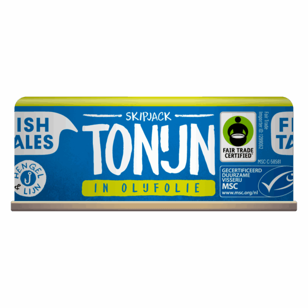 Fish Tales Skipjack tonijn in olijfolie MSC - PLUS