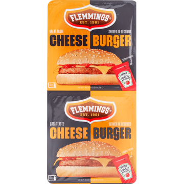 Flemmings Cheese Burger 2 Stuks - JUMBO