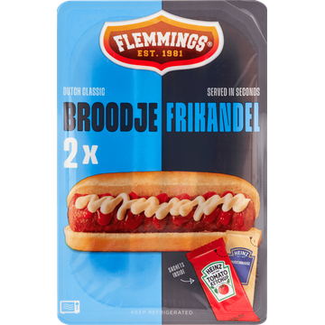 Flemmings Dutch Classic Broodje Frikandel 2 Stuks - JUMBO