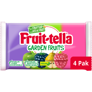 Fruittella Garden Fruits Vegan 4-pack - JUMBO