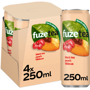 Fuze Tea Infused Iced Tea Black Tea Peach Hibiscus - JUMBO