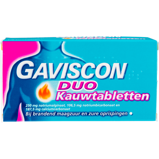 Gaviscon Kauwtabletten Double Action Brandend Maagzuur Oprispingen - Dirk