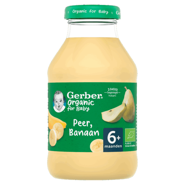 Gerber Organic Sap Peer Banaan 6+ - PLUS