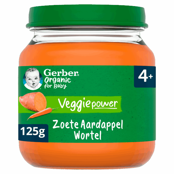 Gerber Organic Zoete Aardappel-Wortel 4+ - PLUS