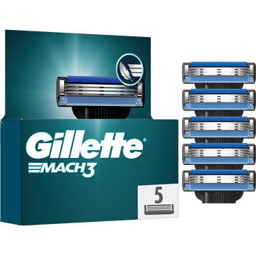 Gillette Mach3 Base 5 Navulmesjes Voor Mannen - JUMBO