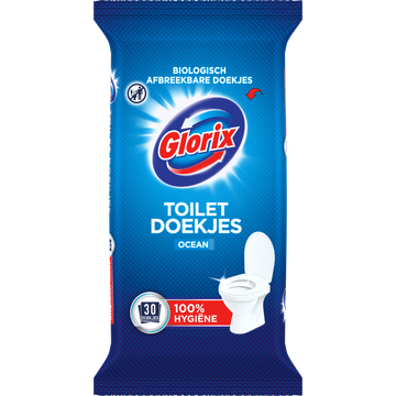 Glorix Biologisch Afbreekbare Toiletdoekjes Ocean 30 Stuks - JUMBO