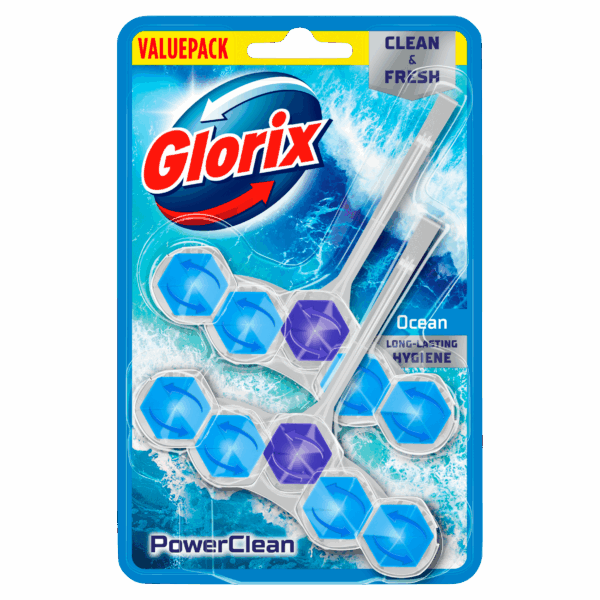 Glorix Powerclean Toiletblok Ocean Valuepack - PLUS