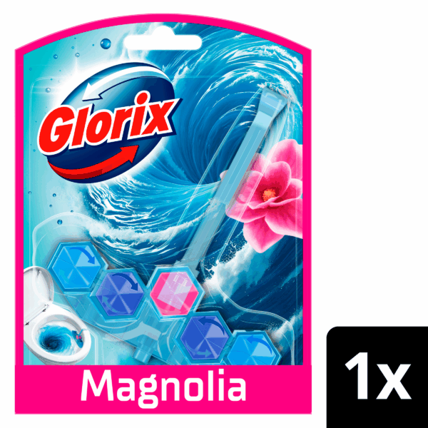 Glorix Toiletblok Blauw Water Pink Magnolia - PLUS