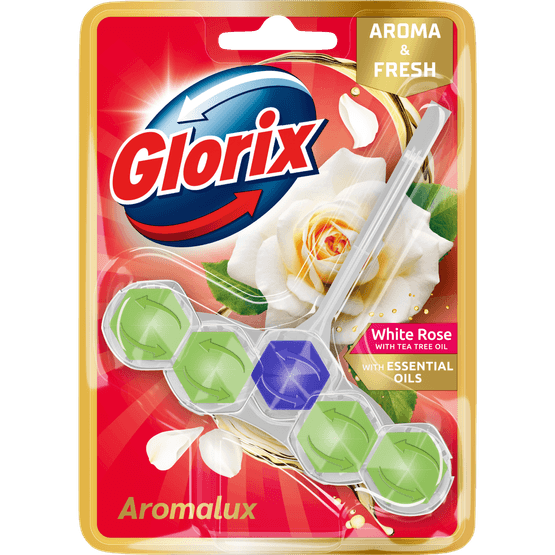 Glorix Toiletblok aroma white roses & tea tree oil - Dirk