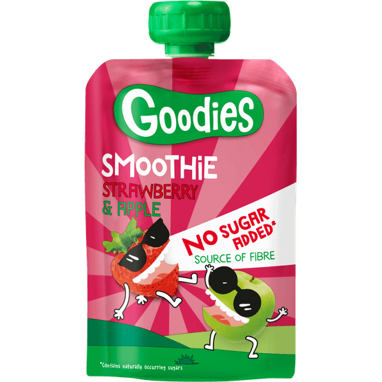Goodies Knijpzakje smoothie aardbei & appel - Dirk