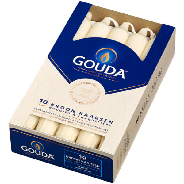 Gouda Kroonkaarsen Ivoor - 10 Stuks - Albert Heijn