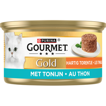 Gourmet Gold Hartig Torentje Kattenvoer nat met Tonijn - JUMBO