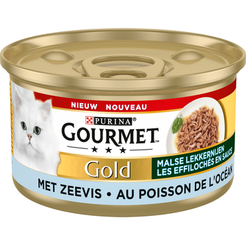 Gourmet Gold Malse Lekkernijen Kattenvoer nat met Zeevis - JUMBO
