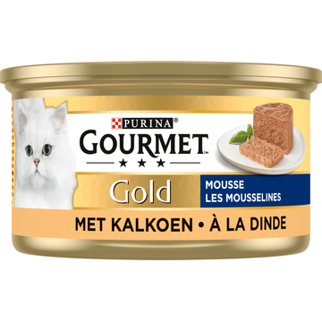 Gourmet Gold Mousse Kattenvoer nat met Kalkoen - JUMBO