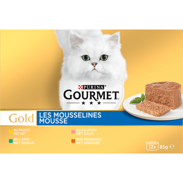 Gourmet Gold Mousse Kattenvoer nat met Kip