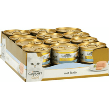 Gourmet Gold Mousse Kattenvoer nat met Tonijn 24 x 85g - JUMBO