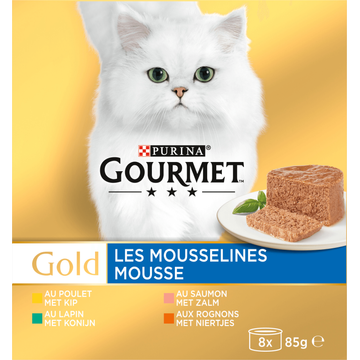Gourmet Gold Mousse Mix Kattenvoer natvoer met Kip