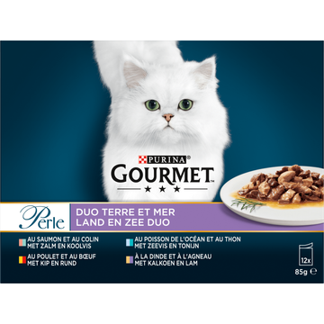 Gourmet Perle Duo Land en Zee Kattenvoer nat - JUMBO