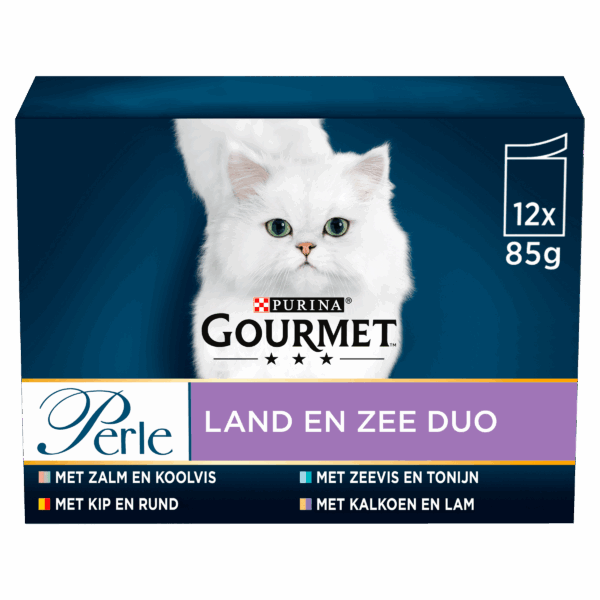 Gourmet Perle Duo land & zee kattenvoer - PLUS