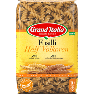 Grand'Italia Fusilli half volkoren - JUMBO