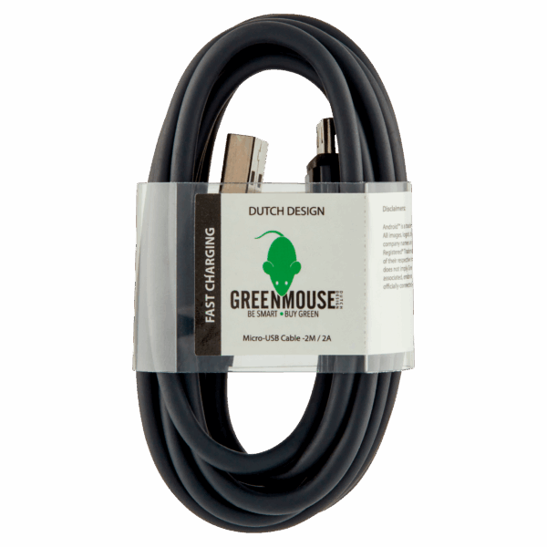 GreenMouse Micro USB data cable 2meter - PLUS