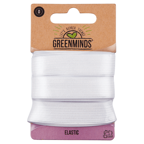 Greenminds Elastiek wit 15mm 3m - PLUS