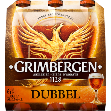 Grimbergen - Dubbel - Fles - 6 x 300ML - JUMBO