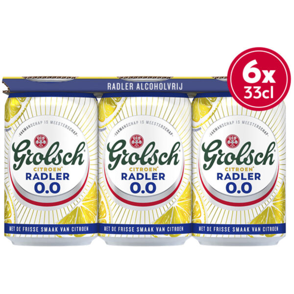 Grolsch Radler Citroen Alcoholvrij 0.0% - 6-pack - Albert Heijn