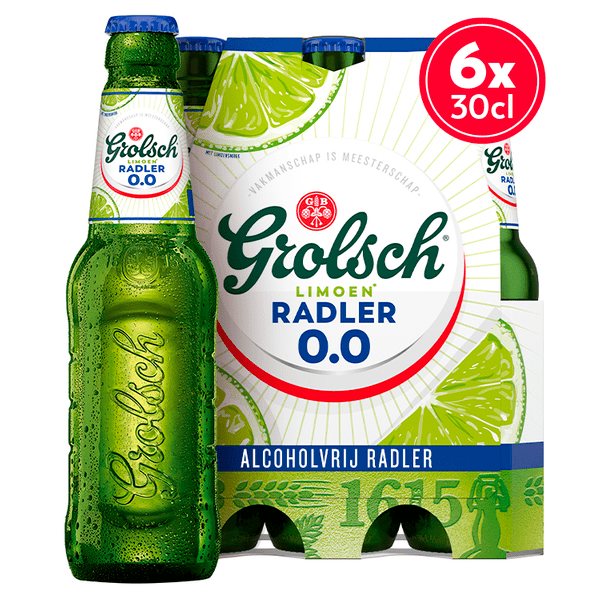 Grolsch Radler Limoen 0.0 fles - PLUS