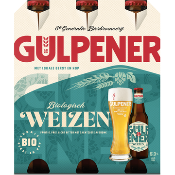 Gulpener - Ur-Weizen - BIO - Fles - 6 x 300ML - JUMBO