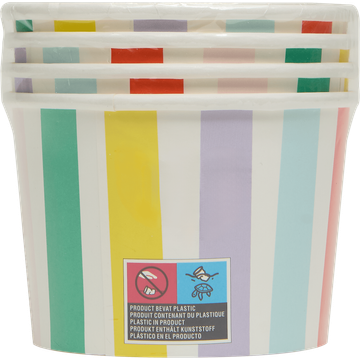 HEMA Bakjes Multicolor 4 Stuks - JUMBO