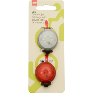 HEMA Fietslampjes zwart basic - JUMBO