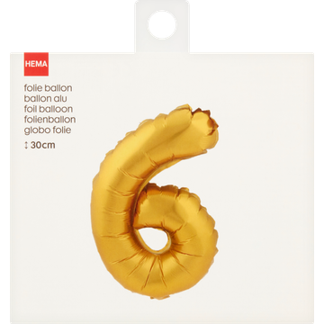 HEMA Folie Ballon Nummer 6 30 cm - JUMBO