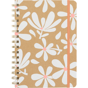 HEMA Notitieboek A5 spiraal karton BN - JUMBO