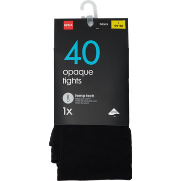 HEMA Panty Ondoorzichtig Temperatuurregulerend 40 Denier Zwart Maat L 44/46 - JUMBO