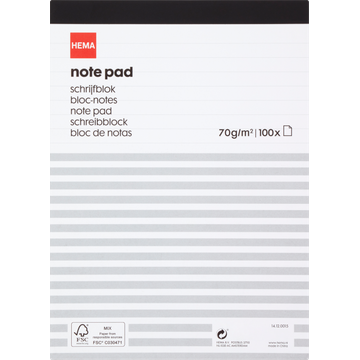 HEMA Schrijfblok A5 100 Vellen - JUMBO