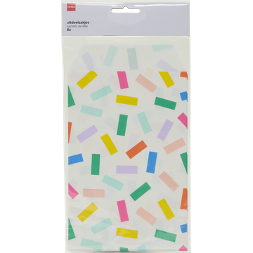 HEMA Uitdeelzakjes Confetti 8 Stuks - JUMBO