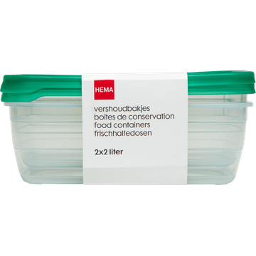 HEMA Vershoudbakjes 2 x 2 L - JUMBO