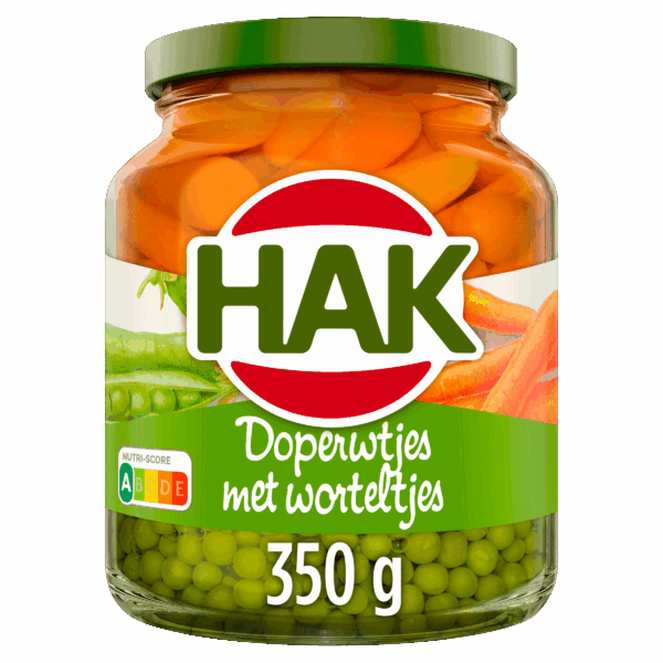 Hak Doperwtjes met Worteltjes - PLUS