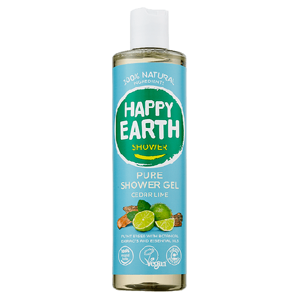 Happy Earth 100% Natuurlijke Douchegel Cedar Lime - PLUS