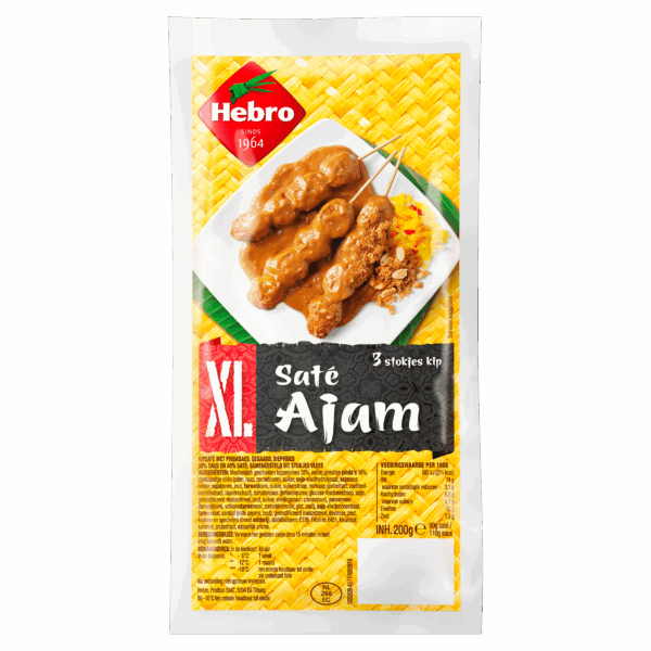 Hebro 3 Stokjes Kipsaté Ajam XL - PLUS