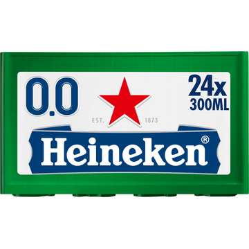Heineken Premium Pilsener 0.0 Bier Fles 24 x 300ml Krat - JUMBO