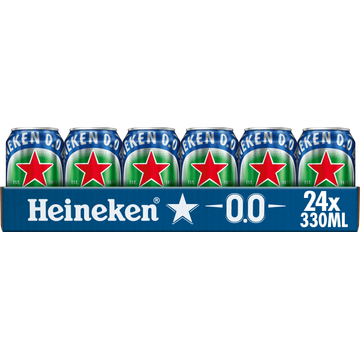 Heineken - Premium Pilsener 0.0% - Blik - 4 x 6 x 330ML - JUMBO