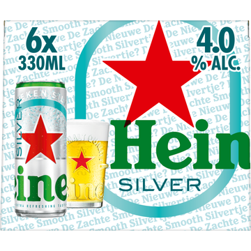Heineken Silver Bier Blik 6 x 330ml - JUMBO