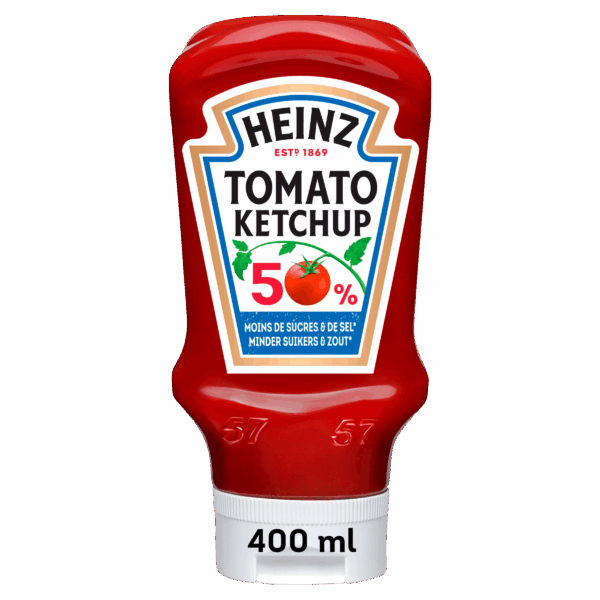 Heinz Ketchup 50% minder suikers en zout - PLUS