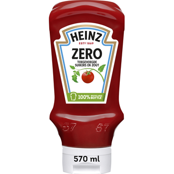 Heinz Tomaten Ketchup Zero (zonder toegevoegde suikers & zout) - JUMBO